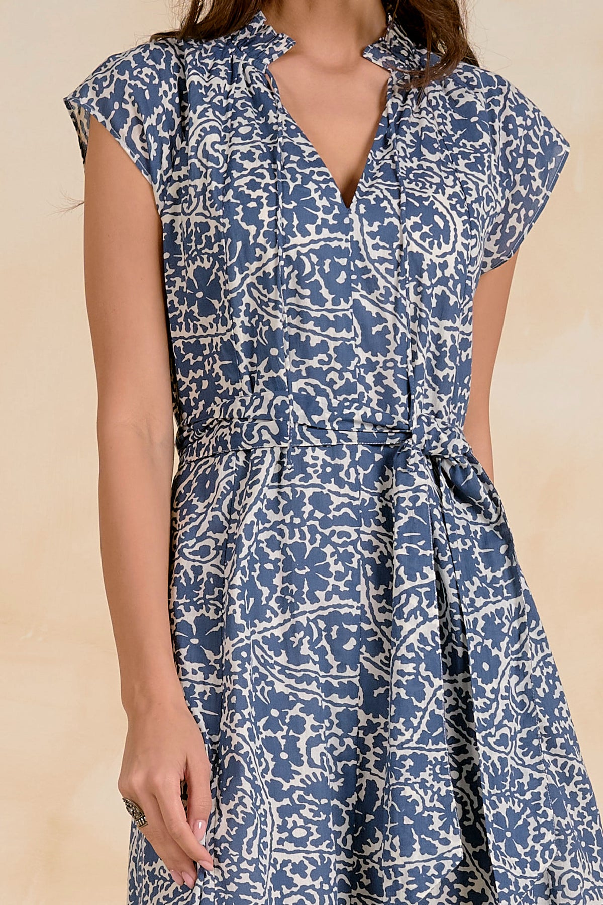 Breezy Cap-Sleeve Midi Dress