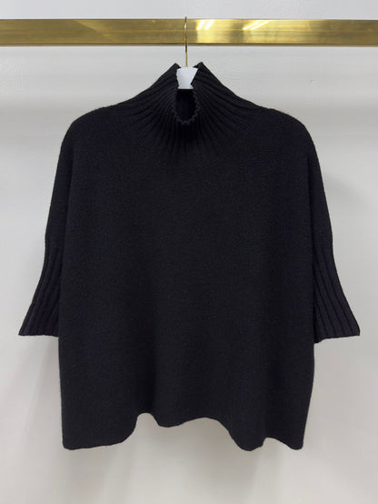Italian Mock Neck Sweater Knit Top