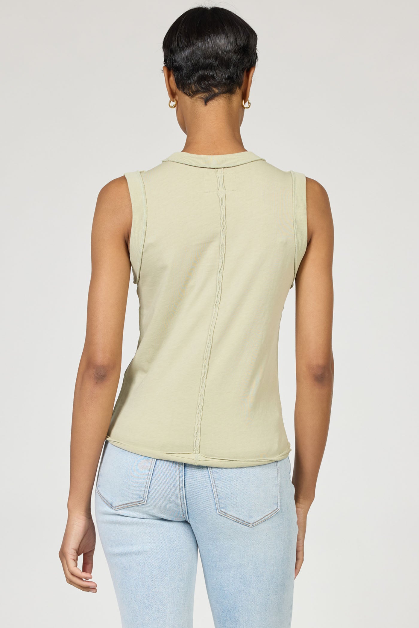 Mineral-Washed Muscle Tank Top