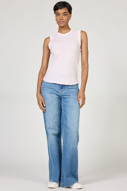 Mineral-Washed Muscle Tank Top