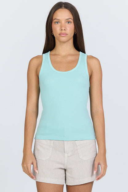 Essential Ribbed Scoop Neck Tank