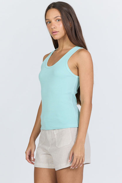 Essential Ribbed Scoop Neck Tank