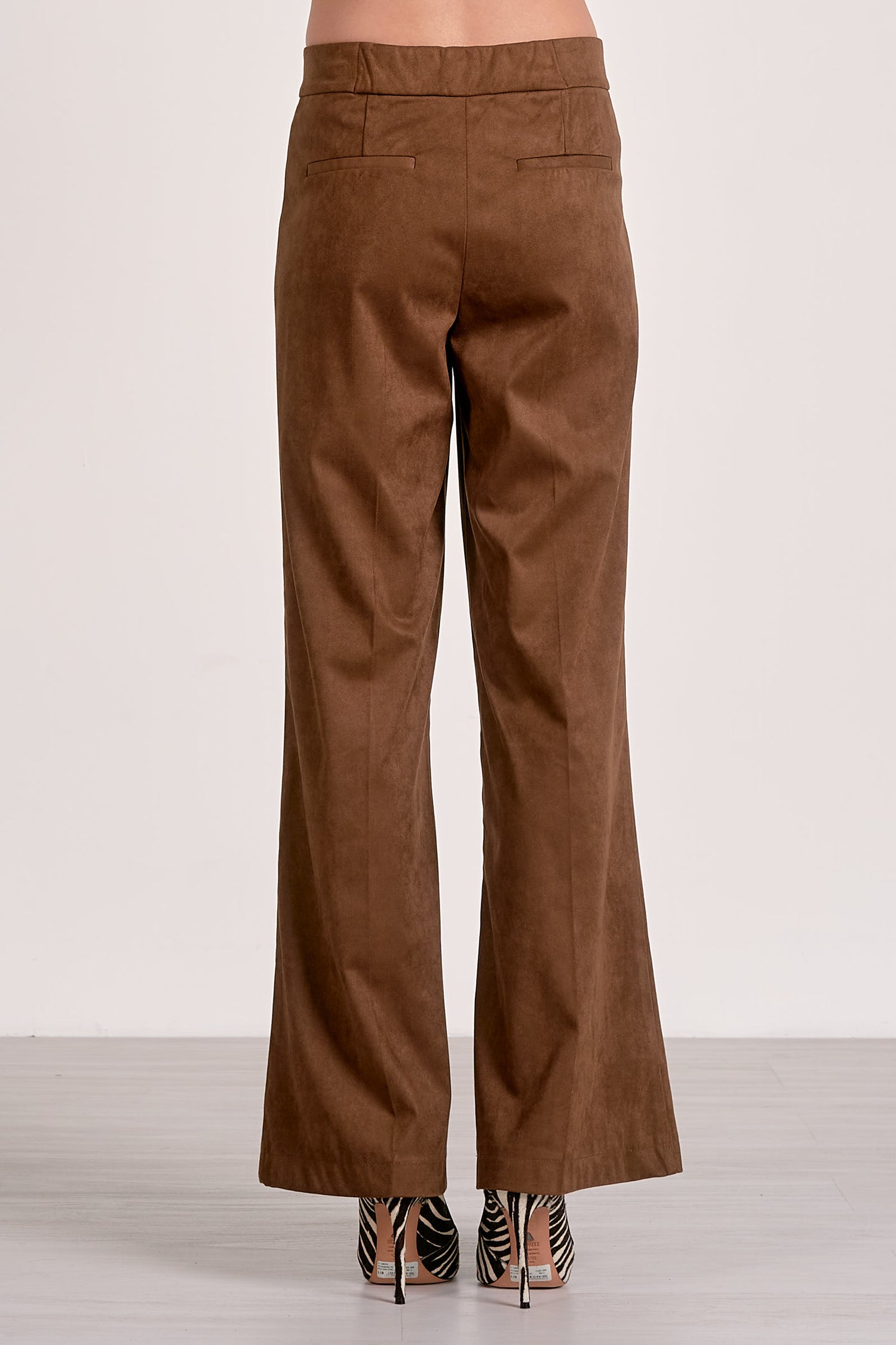 High Waist Faux Suede Pants