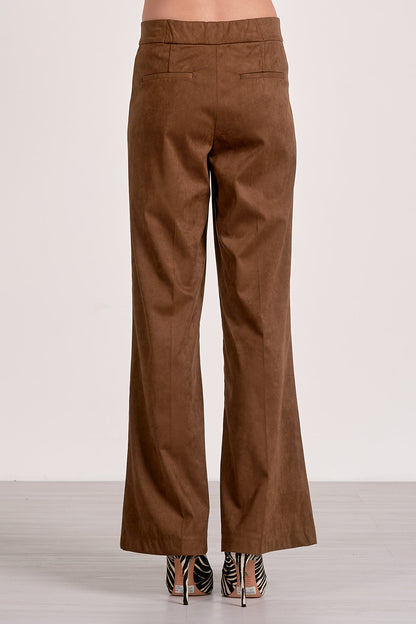 High Waist Faux Suede Pants