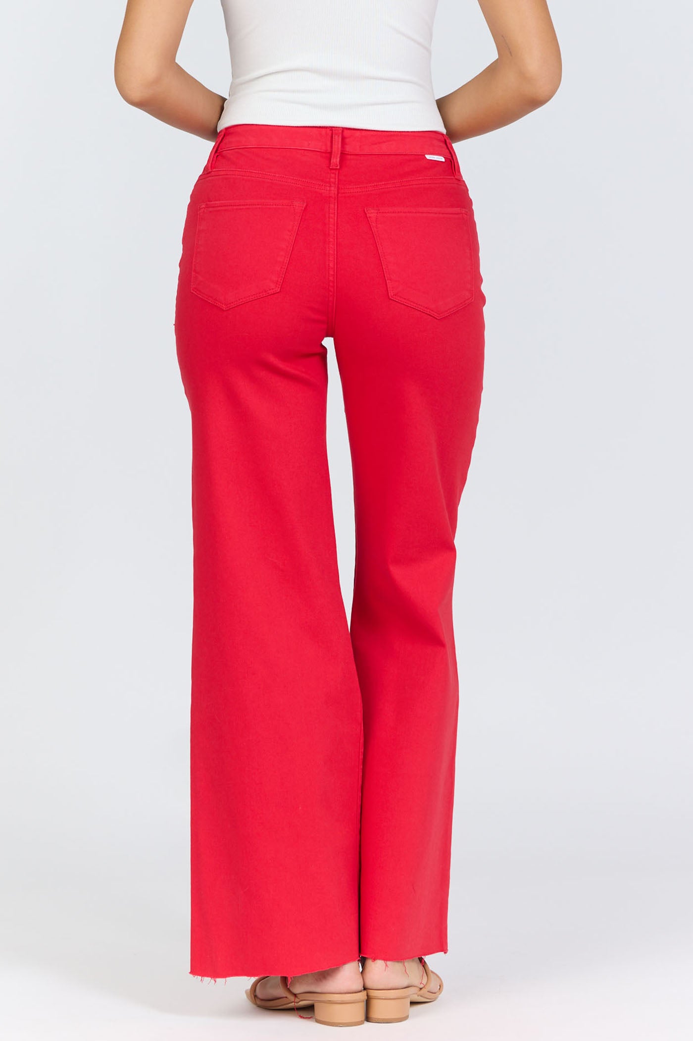 Vibrant Red Jeans | Dear John Fiona