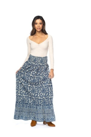 Block Print Maxi Skirt