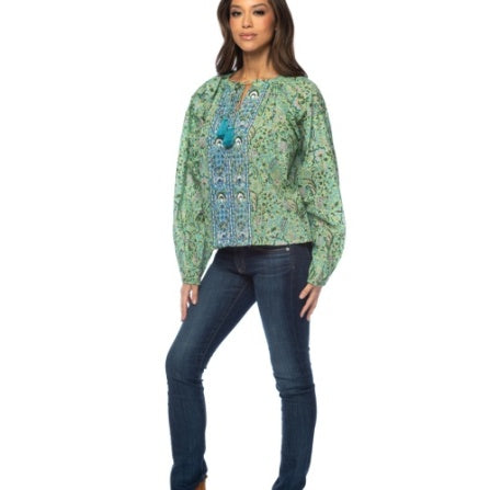Sea Green Long Sleeve Top