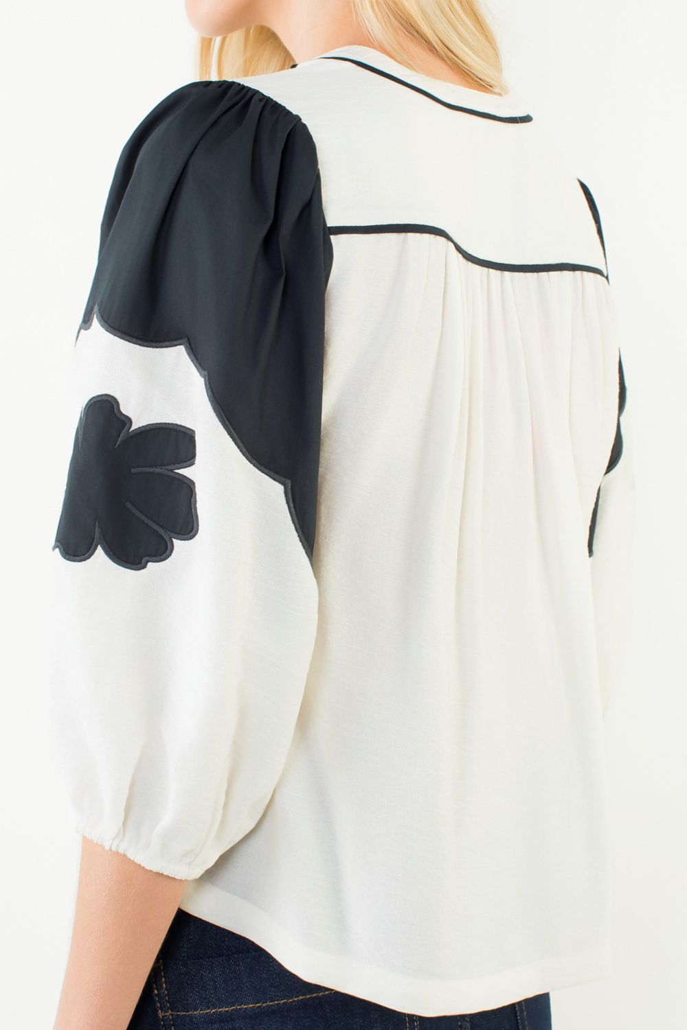 Botanical Art Embroidered Blouse