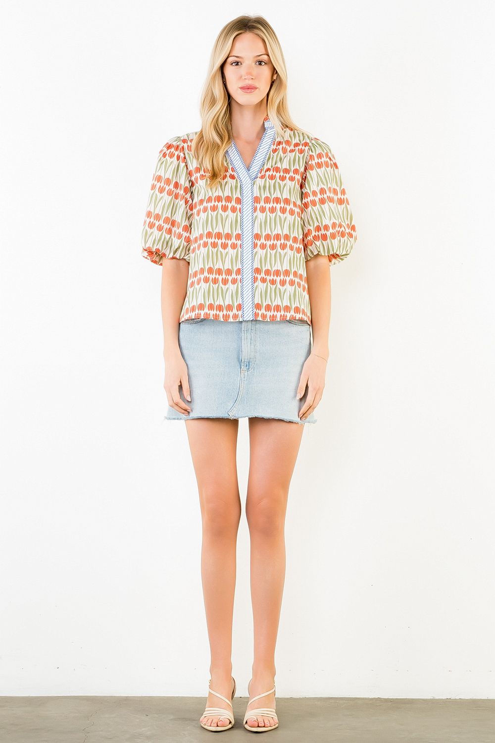 Tulip Fields Button-Down Blouse