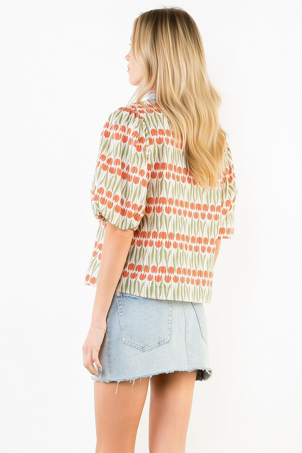 Tulip Fields Button-Down Blouse