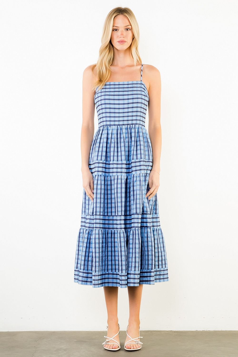 Gingham Midi Dress