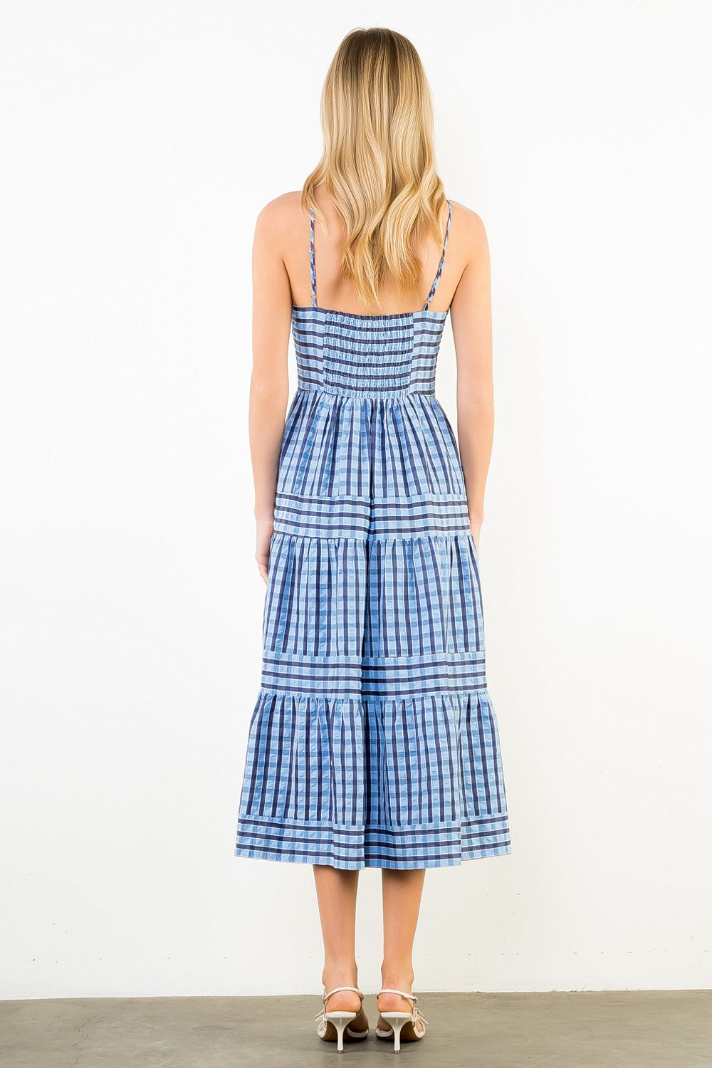 Gingham Midi Dress