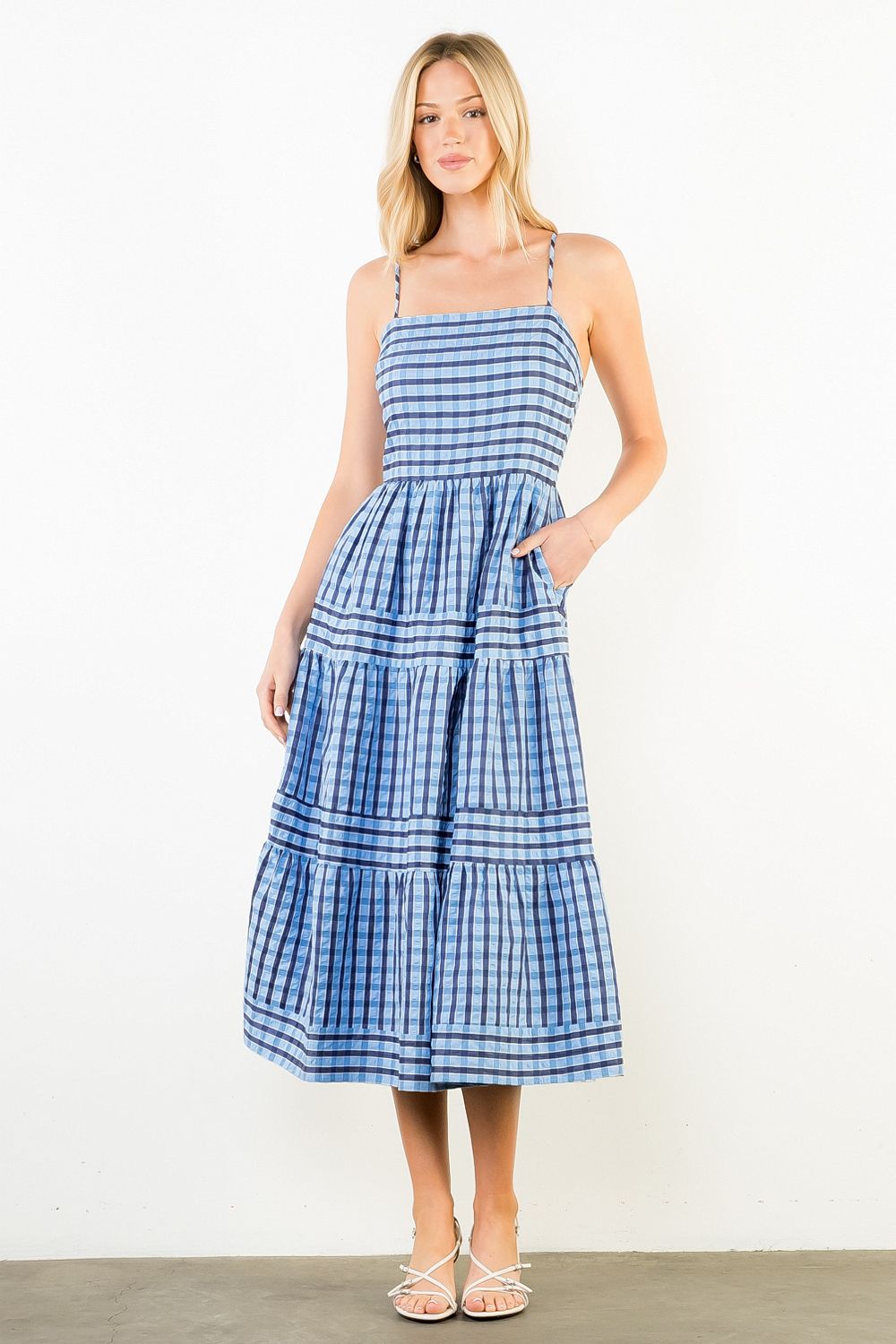 Gingham Midi Dress