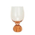 14 oz. Ribbed Footed Wine Glass, Pink