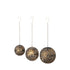 Metal Opening Ball Ornament with Closures & Cut-Outs, Set of 3