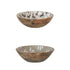 Enameled Mango Wood Bowls with Holiday Patterns, Set of 2 ©