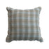20" Square Pillow with Chambray Back & Frayed Edges Plaid
