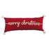 Cotton Lumbar Pillow with Tassels & Embroidered "Merry Christmas"