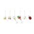 2-3/4"H - 5"H Glass Cocktail Ornament, Multi Color, 6 Styles