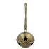 Metal Jingle Bell Ornament with Jute Rope Hanger & Star Cut-Outs