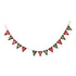 Handmade Wool Felt Pennant Banner "Merry Christmas" with Striped Cord
