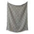 Cotton Double Cloth Throw with Trees, Eyelash Fringe & Hand-Embroidered Kantha Stitch