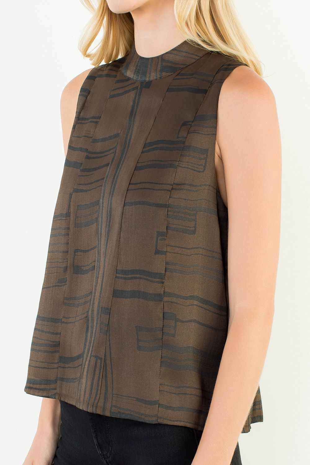 Zebra Print Sleeveless Top