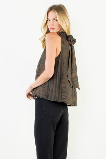 Zebra Print Sleeveless Top